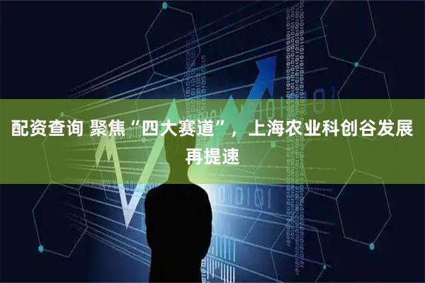 配资查询 聚焦“四大赛道”，上海农业科创谷发展再提速