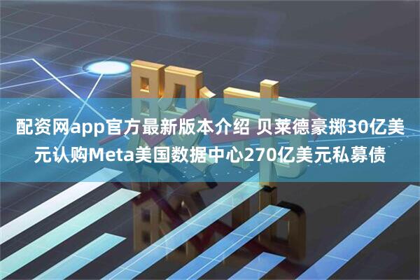 配资网app官方最新版本介绍 贝莱德豪掷30亿美元认购Meta美国数据中心270亿美元私募债